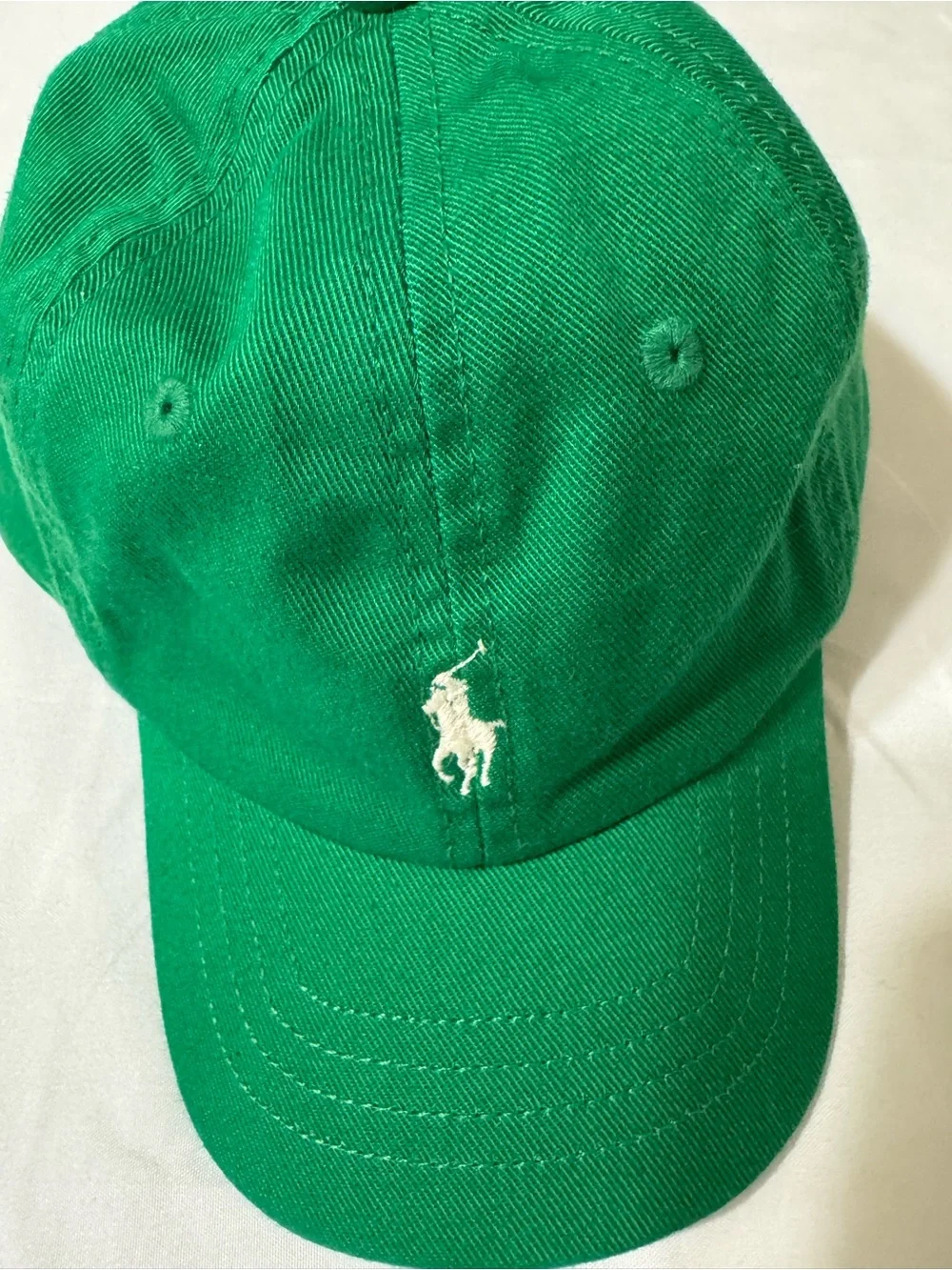 Ralph Lauren Polo Green Kids Polo Cap with White Pony Logo
